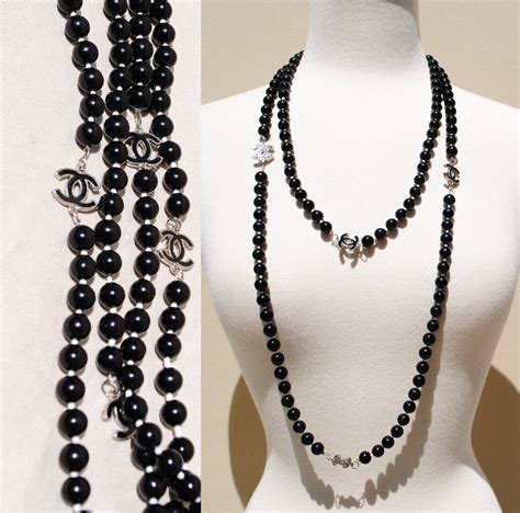 vintage chanel freshwater pearl necklace|Chanel pearl long strand necklaces.